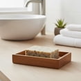 thumbnail image 1 of Evideco French Home Goods Acacia Soap Dish Cup Only Chic Exotic Acacia Soap Dishes, 1 of 8