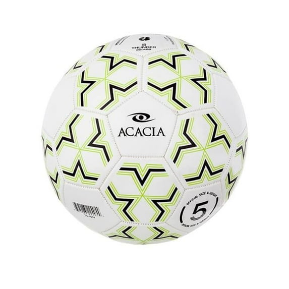 Acacia Sports 22-405 Soccer Ball, Lime & White - Size 5