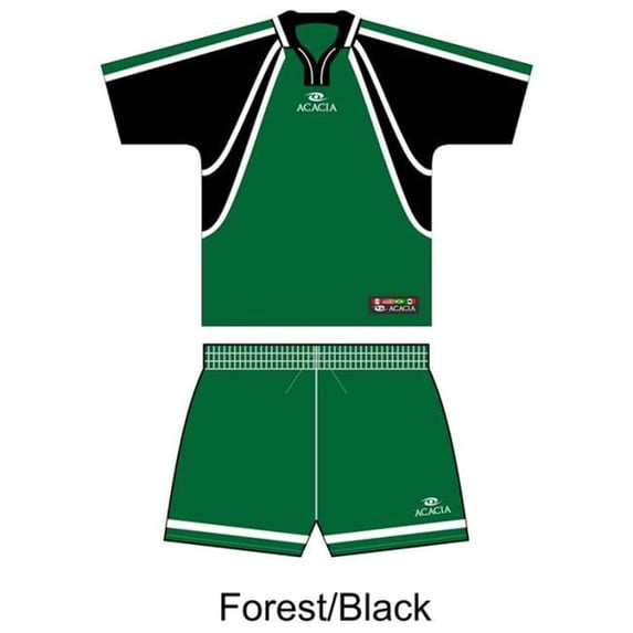 Acacia Sports 74-203 Jersey Shirt for Youth, Forest, Black & White - Medium