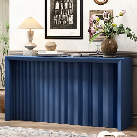 Acacia Veneer Entryway Table with Clean Design - Enhance Space without Overwhelming