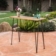 thumbnail image 1 of Acacia Wood Bar Table with Rustic Iron Frame / Durable for Outdoor Use, 1 of 5