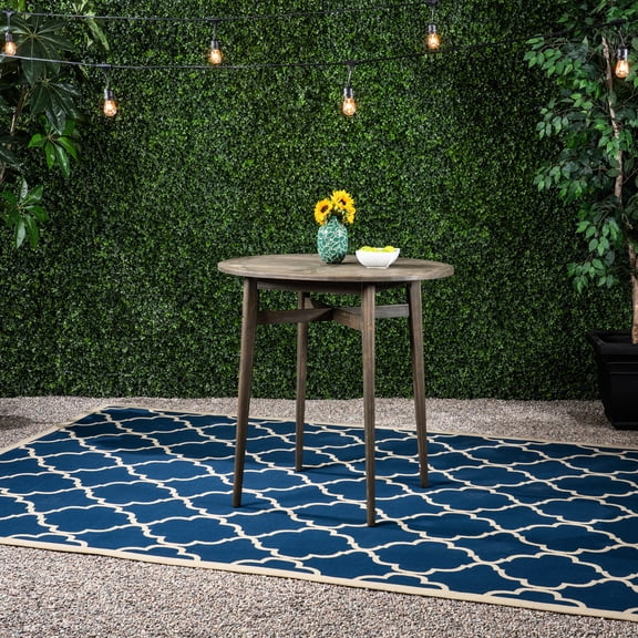 Acacia Wood Bar Table with Tapered Legs / Suits Deck and Patio Decor