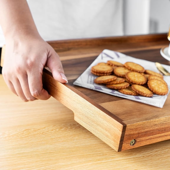 Acacia Wood Bed Tray Lap Table with Foldable Legs, Set of 2 Breakfast Tray for Sofa, Bed, Eating, Working, Used As Laptop Desk Snack Tray Bed Table Drawing Table Fits for Adult Kids