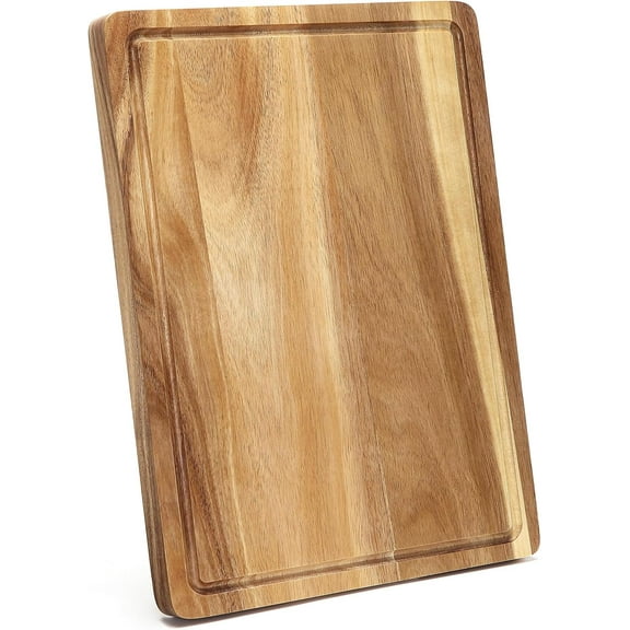 Acacia Wood Cutting Board 18x12x1 Inch Pre-Oiled Chopping Board with Juice Groove ,Durable Butcher Block for Fruits, Vegetables & Meat