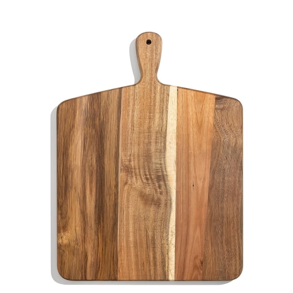 DOLIZU Acacia Wood Cutting Board, 17x13 Inch Chopping Block with Handle, Large Meat Cheese Bread Platter, Decorative Serving Tray for Kitchen Dining