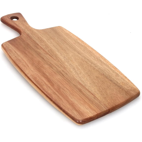 Acacia Wood Cutting Board with Handle Small Charcuterie Boards Wooden Chopping Board Decorative Mini Cutting Boards for Kitchen Meat Teak Bread Cheese Board Platter Butcher Block Food Serving Tray
