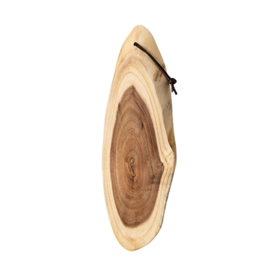 Acacia Wood Cutting Board Irregular Rectangular Chopping Board for Kitchen & for Camping, Knife- for Surface, 35 x 17 x 1 cm, Natural Log Color