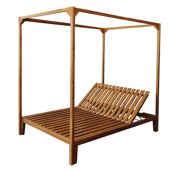 Acacia Wood Daybed in Teak Shade | Great for College Dorm Rooms | Create a Personalized Relaxing Area