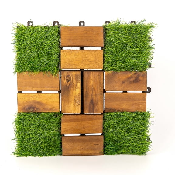 Acacia Wood Deck Tile 057, 30 pack