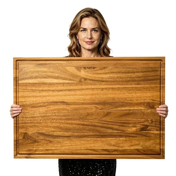 Sentsu 30x20 Acacia Wood Cutting Board, Extra Large Wooden Butcher Block for Kitchen Prep, BBQ and Charcuterie Serving