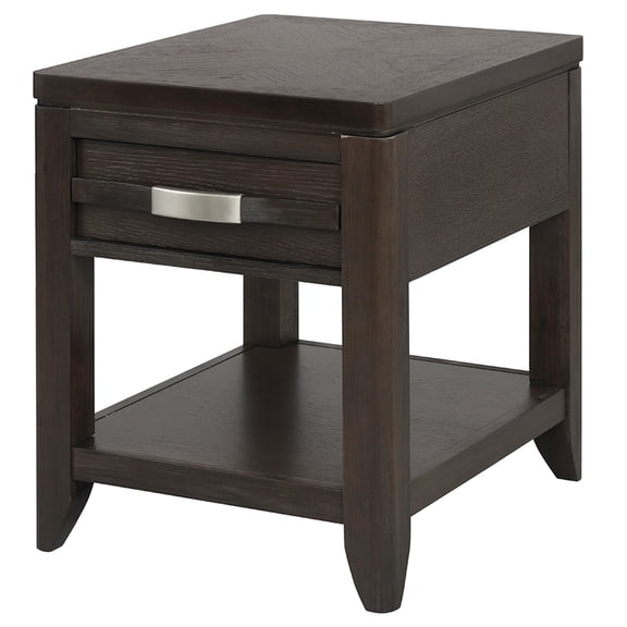 Acacia Wood End Table | Bedroom Storage and Display | Rich Texture and Utility