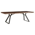 thumbnail image 1 of Acacia Wood Live Edge Dining Table in Walnut Finish (106 in. L x 42 in. W x 30.5 in. H (343 lbs.)), 1 of 5
