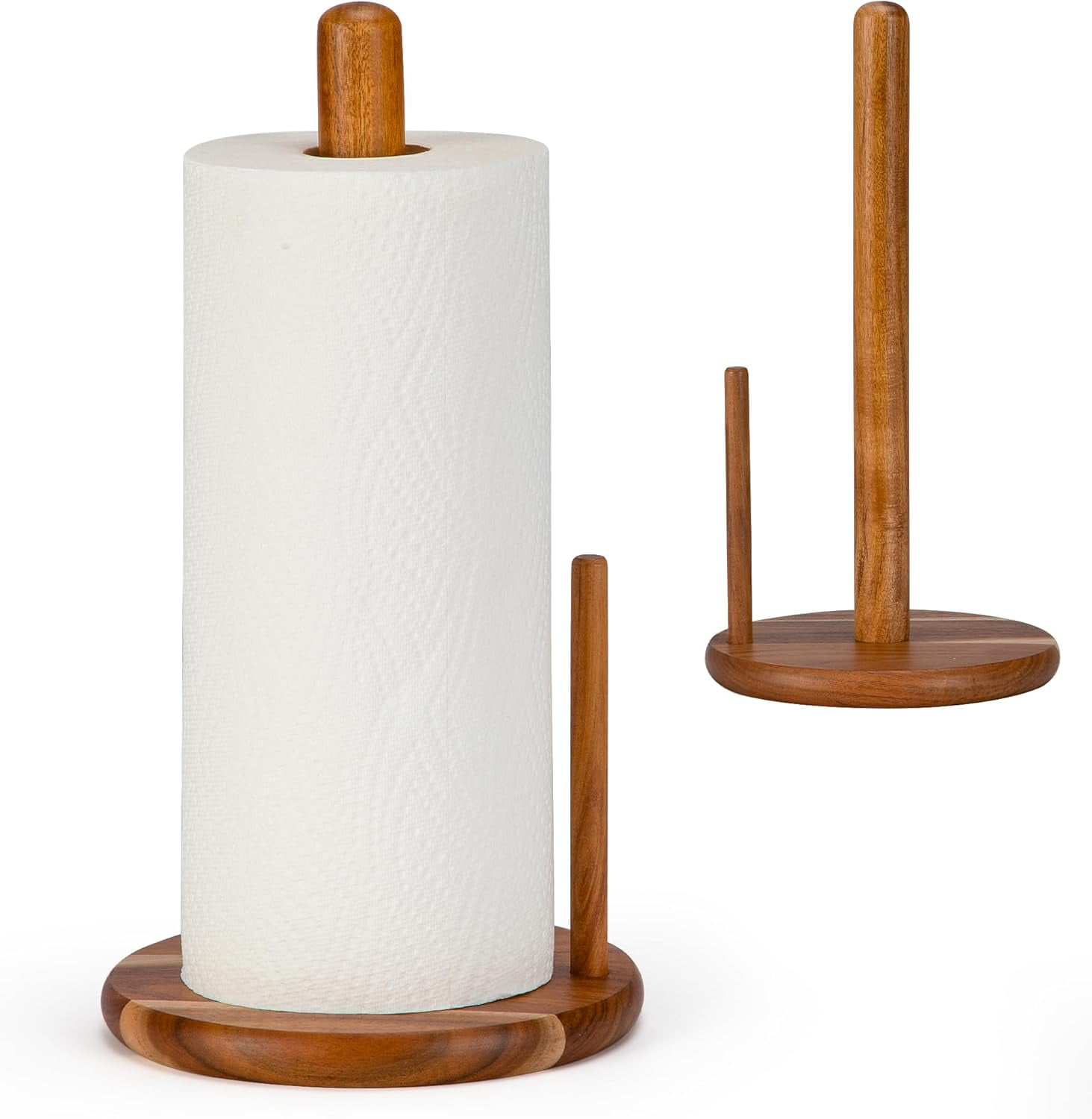 Acacia Wood Paper Towel Holder Countertop, Wooden Paper Towel Holder ...