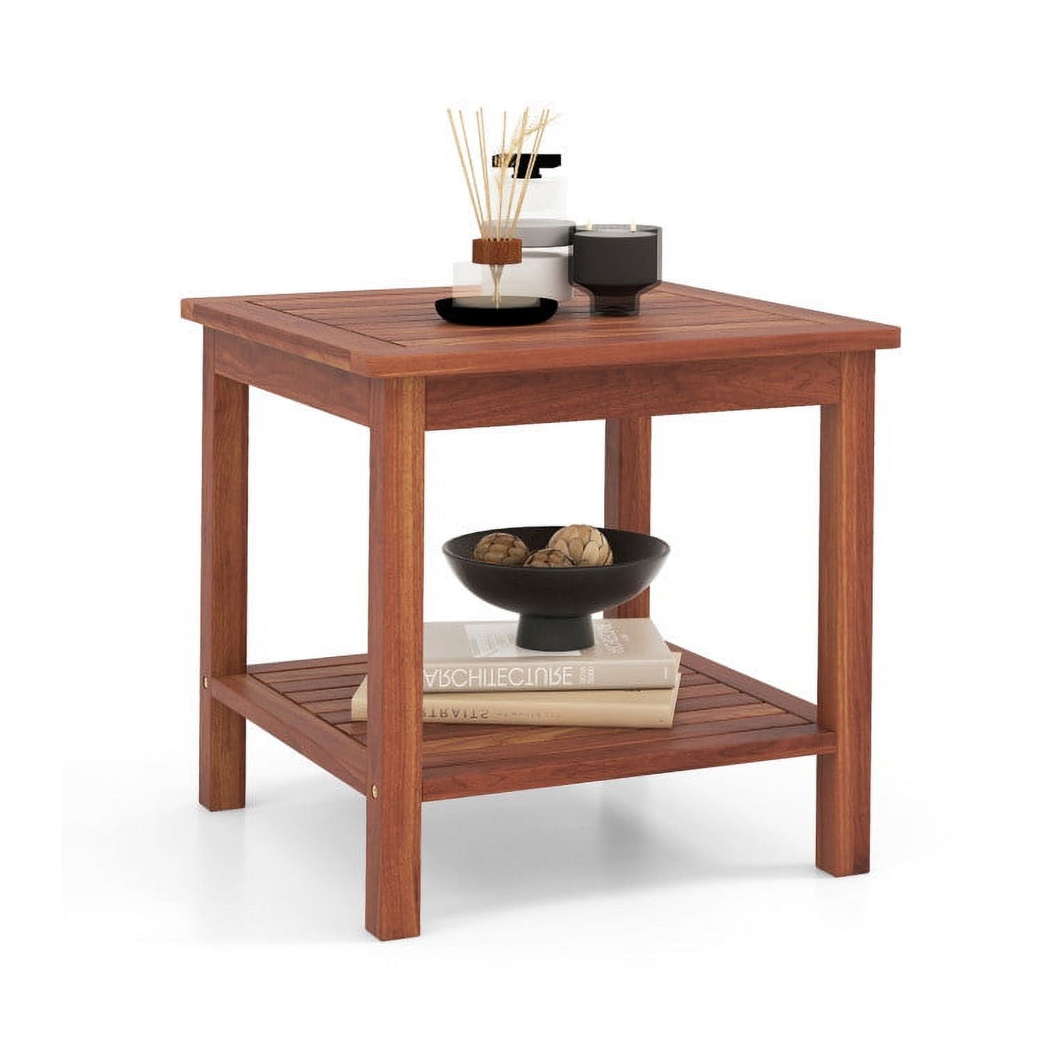 Acacia Wood Patio Side Table 8.0 Elevate your outdoor space with
