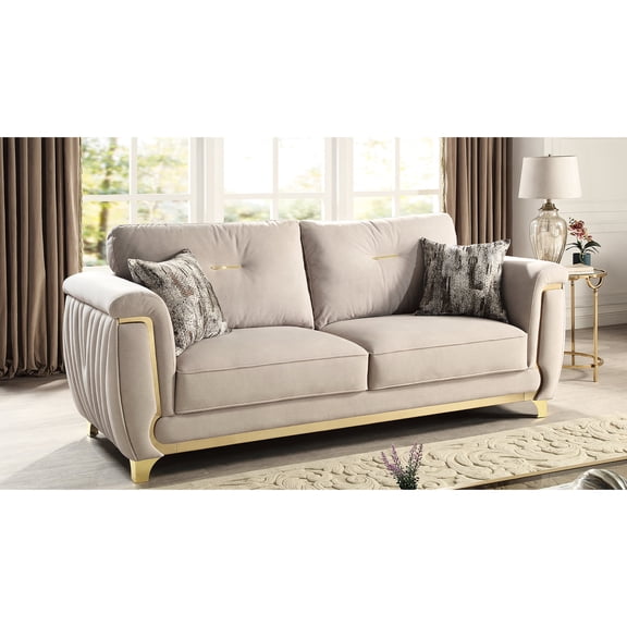 Acacia Wood + Rolled Arms - Modern Interior + Elegant Appearance