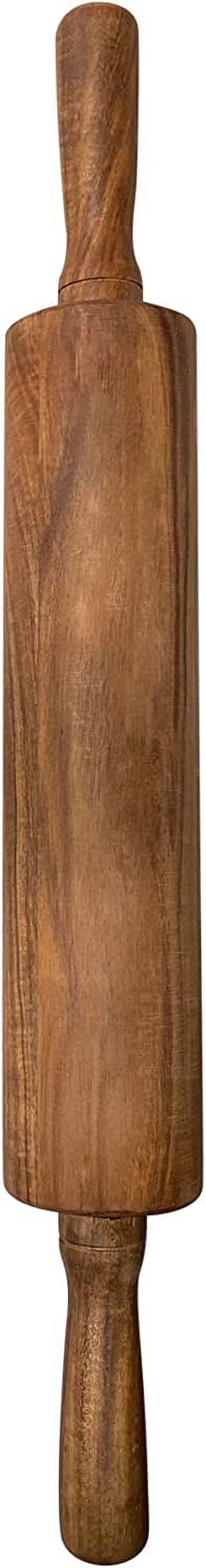 Acacia Wood Rolling Pin, Brown