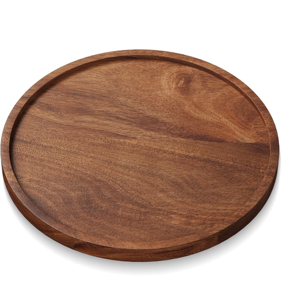 Acacia Wood Serving Tray,8.7 Inch Decorative Trays Platter for Coffee Table,Living Room,Bar,Mini Charcuterie Boards Cheese Board,Home Decor