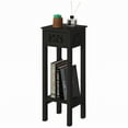 thumbnail image 1 of Acacia Wood Slim Bedside Table with Minimalist Design and Space-Saving Functionality, Wood Drawer and Open Shelf Side, 1 of 9
