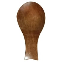 Acacia Wood Spoon Rest for Stove Top Bamboo Holder for Spatula Wood Rest for Kitchen, Counter Spoon Holder for Countertop, Tong, Modern and Rustic for Farmhouse Dining Table Decor(Brown,7.1x3.5")