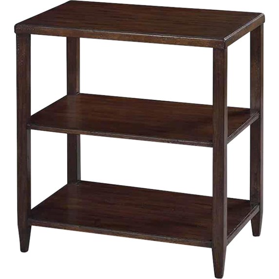 Acacia Wood Tiered End Table with Shelves