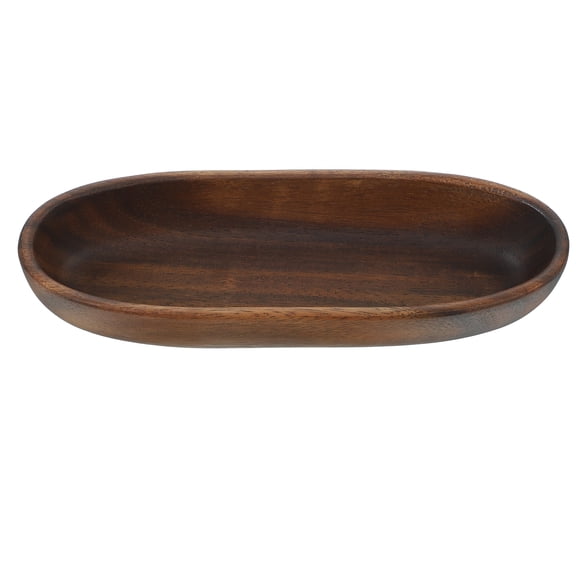 Acacia Wood Tray Dried Fruit Plate Snack Salad Bowl Solid Dish Wooden Drink Platter Desktop