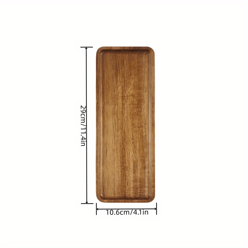 Acacia Wood Tray For Serving Food, Snacks, Drinks, Sushi, Steak, Pizza