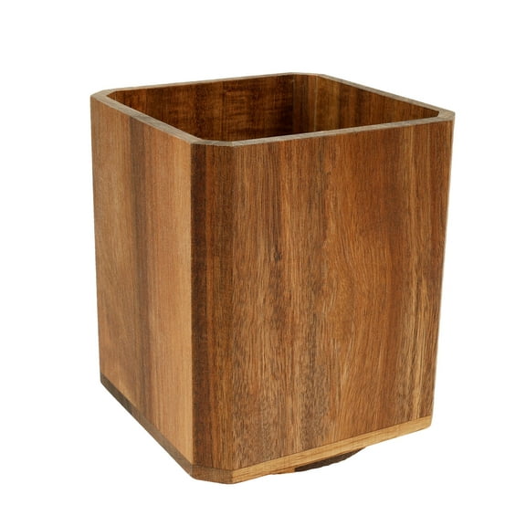 Acacia Wood Utensil Holder, 360° Rotating Large Cooking Utensil Organizer, Kitchen Tool Storage for Countertop,Spoon Spatula Holder for Kitchen Counter,Farmhouse Kitchen Decor