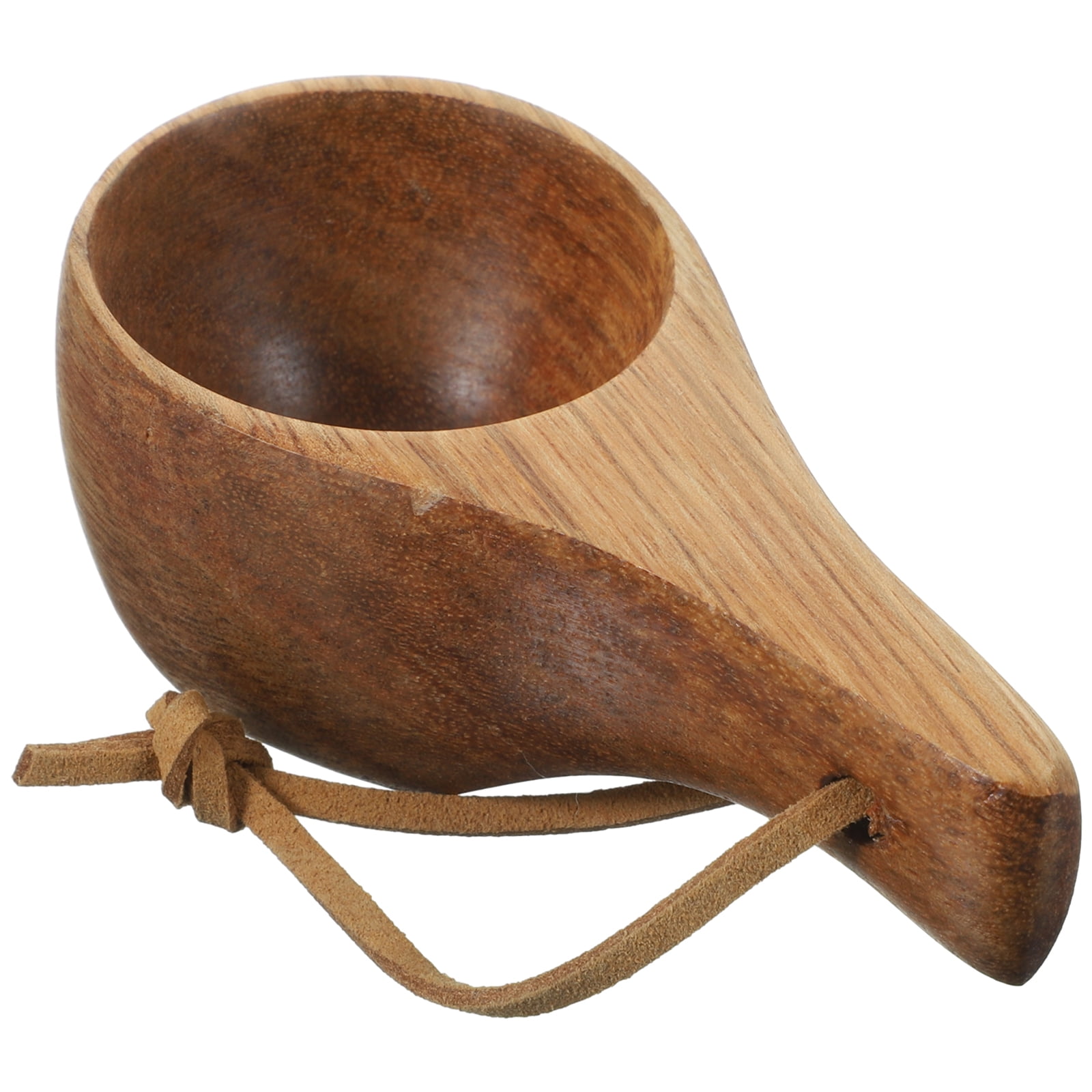 Acacia Wood Water Cup Wooden Coffee Mug Lanyards for Men Beer Shot