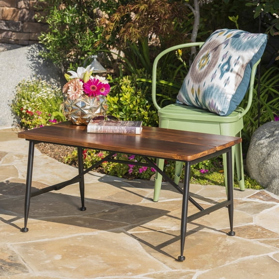 Acacia Wood with Antique Finish - Weather-Resistant Design - Patio Deck / Elevates Patio Ensemble