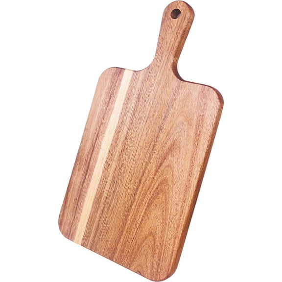 Acacia wood chopping board with handle 13.7 ''x7''/baking tray/serving board/serving board for cheese, bread, vegetables and fruits (rectangular)