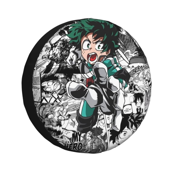 Academia Boku No Hero Spare Tire Cover Waterproof Dust-Proof Universal Wheel Tire Cover Protector Accessories 14" 15" 16" 17"
