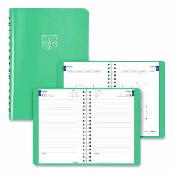 Academic Daily/Monthly Planner, 8 x 5, Blue Cover, 12-Month (Aug to July): 2025 to 2026 | Bundle of 2