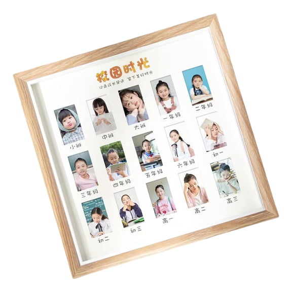Academic Display Frame Natural School Years Photo Frame Personalizing Picture Display Holder Graduation Keepsakes