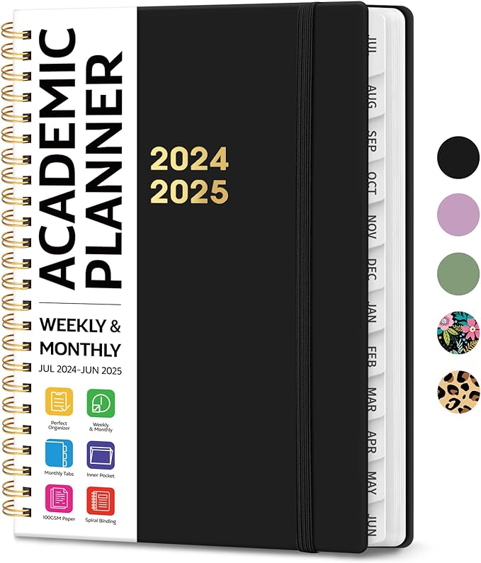 Academic Planner 20242025, Monthly and Weekly Calendar Planner (July