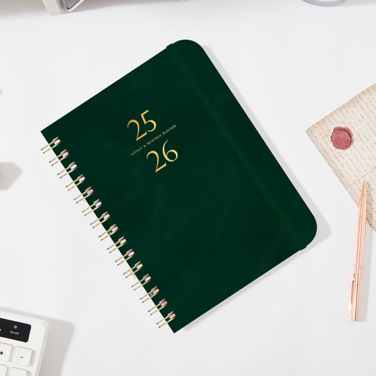 Academic Planner 2025-2026 (July 2025 – June 2026) – A5 Monthly & Weekly Teacher/Student Planner With Tabs, Office Organizer, Green Cover
