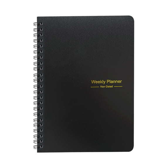 Academic Planner Hardcover Leather Calendar Planner with Monthly Label Spiral Bound Daily Planner Green