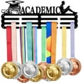 thumbnail image 1 of Academic Theme Iron Medal Hanger Holder Display Wall Rack with Screws Book Pattern 150x400mm, 1 of 7