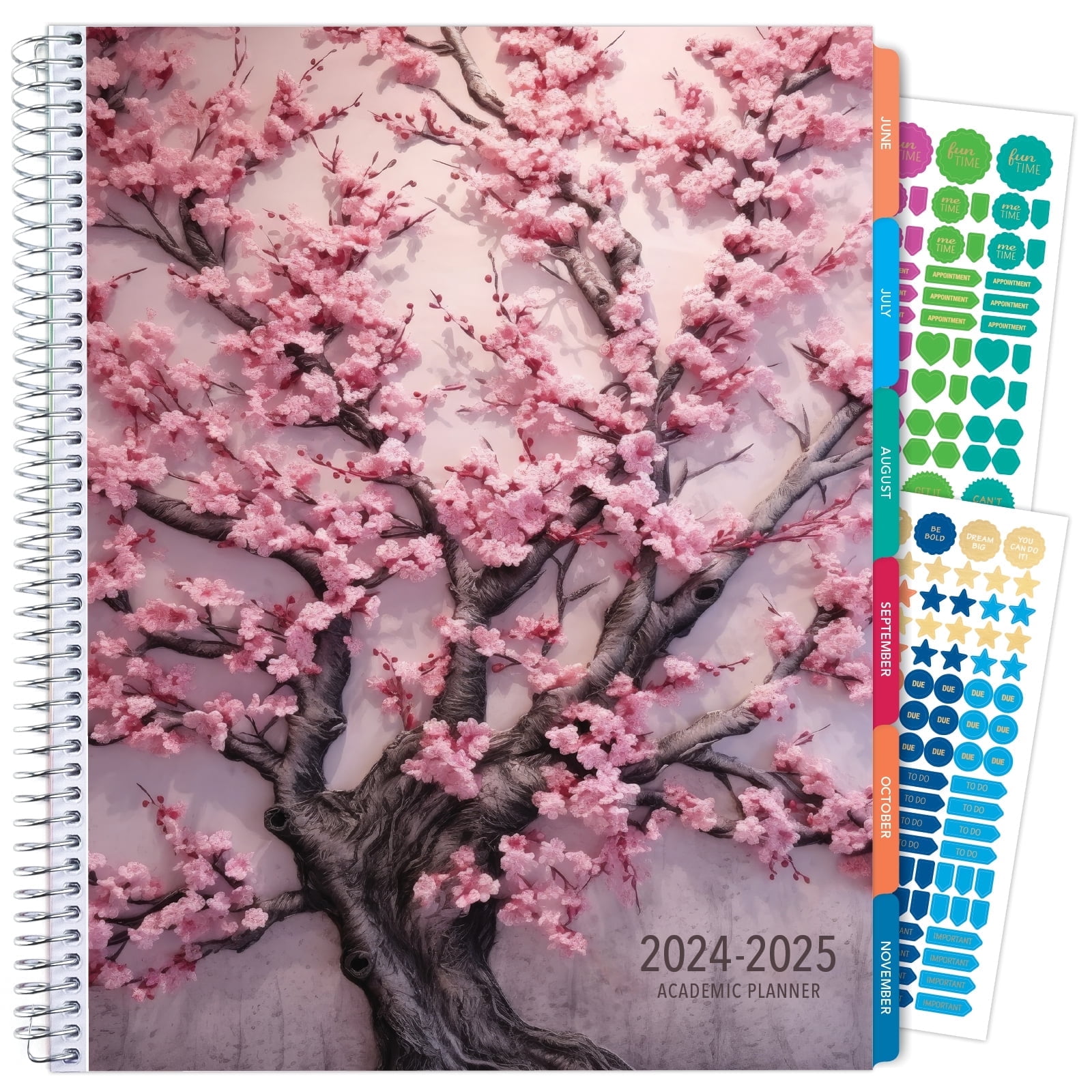 "Global Printed Products 20242025 Cherry Blossom Planner, Laminated 14