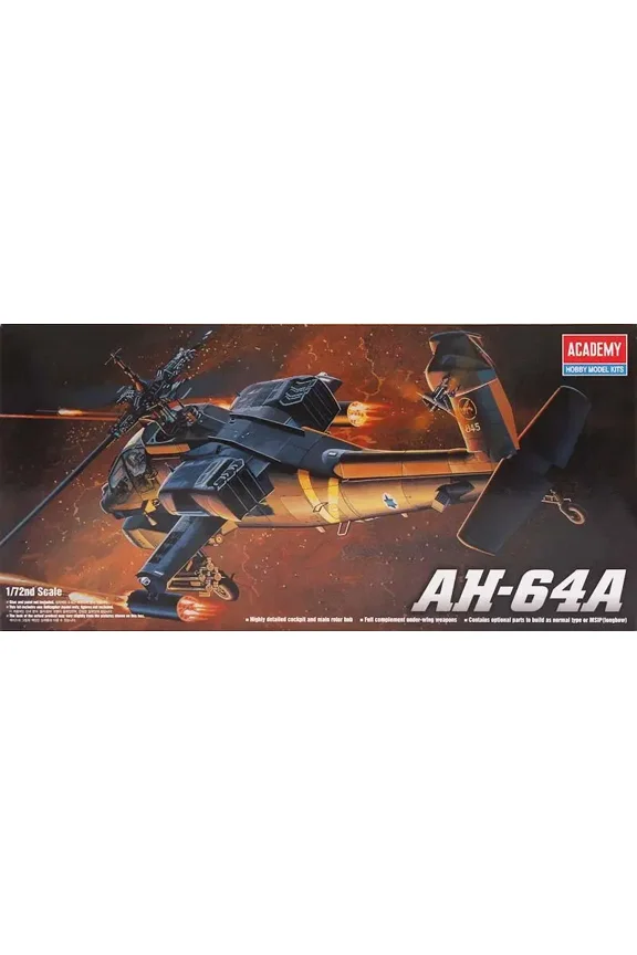 Academy 12488 1/72 AH-64A Apache gunship Model Kit