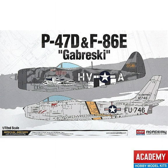 Academy 12530 1/72 P-47D & F-84E Gabreski - Plastic Model Airplane Kit