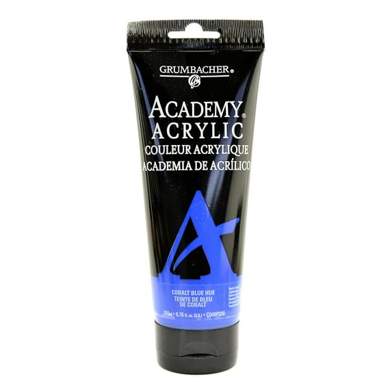 Academy Acrylic Colors cobalt blue hue, 6.8 oz. (200 ml) (pack of 2)