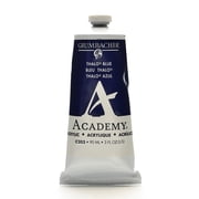 Grumbacher Academy Acrylic Paint Colors Thalo Blue 3 Oz. 90 Ml [Pack Of 3] 3PK-C203