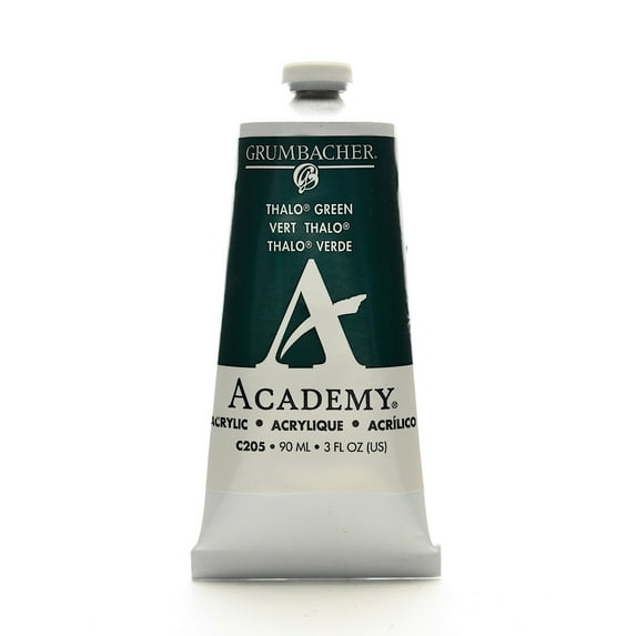 Academy Acrylic Colors thalo green blue shade, 3 oz. (90 ml) (pack of 3)