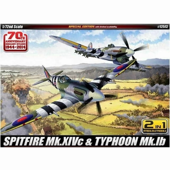 Academy Hobby Spitfire Mk.XIVc & Typhoon Mk.Ib New