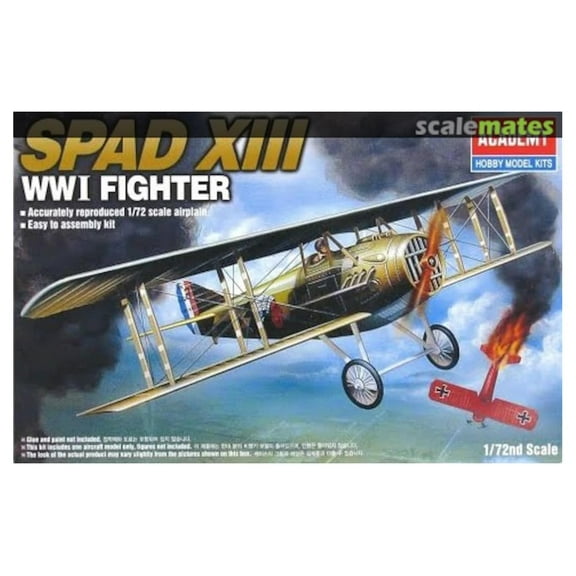 Academy SPAD XIII WWI Fighter Airplane Model Building Kit