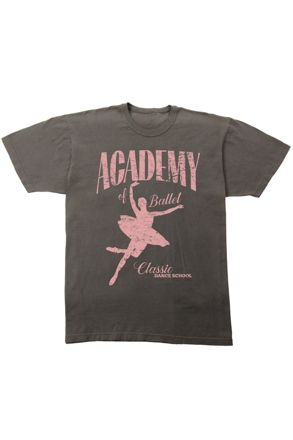 Academy of Ballet Adult Charcoal Short Sleeve Tee