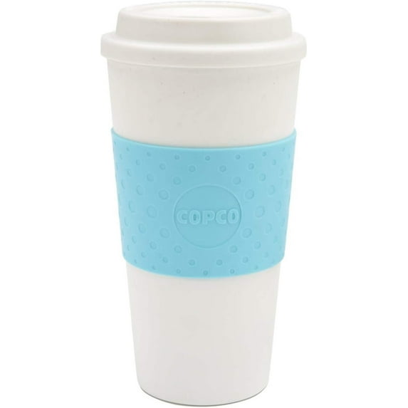 Acadia 16 Oz Travel Mug - Insulated Reusable Coffee Tumbler with Double-Walled Plastic, Leak-Proof Lid, Bpa-Free - Portable Mug for Hot Cold Drinks, Cup Holder Friendly (Blue)