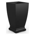 thumbnail image 1 of Acadia 16” x 16” x 28” Square Black Self Watering Plastic Planter, 1 of 10