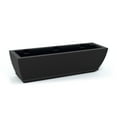 thumbnail image 1 of Acadia 36" x 11" x 10" Black Self Watering Plastic Window Box Planter with Steel Wall Mount Brackets, 1 of 7