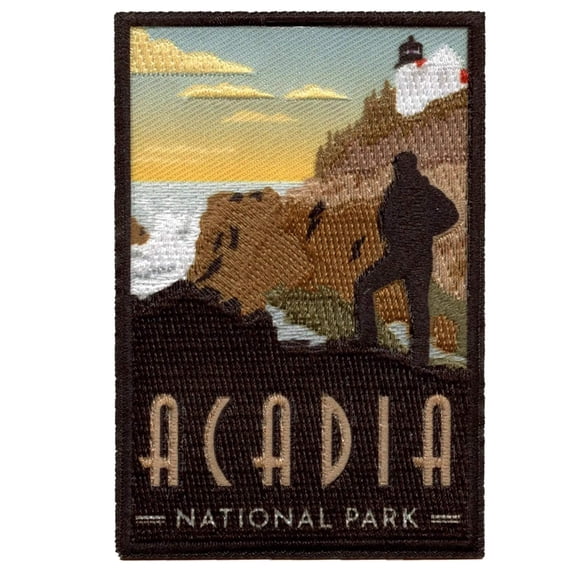 Acadia Cliff Patch National Park Hike Sublimated Iron On